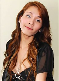 Long haired ladyboy exposes ...